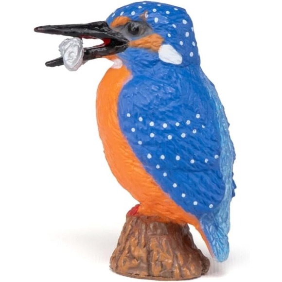 Common Kingfisher Figurine - Hand Painted Wild Bird Toy Action Figure - New Papo - Picture 2 of 7